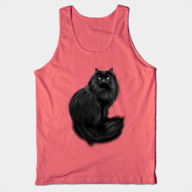 Beautiful Long Haired Cat Tank Top by cameradog